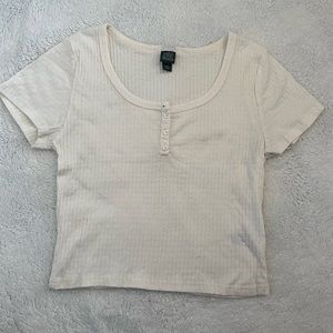 Wild Fable Cream Crop Top